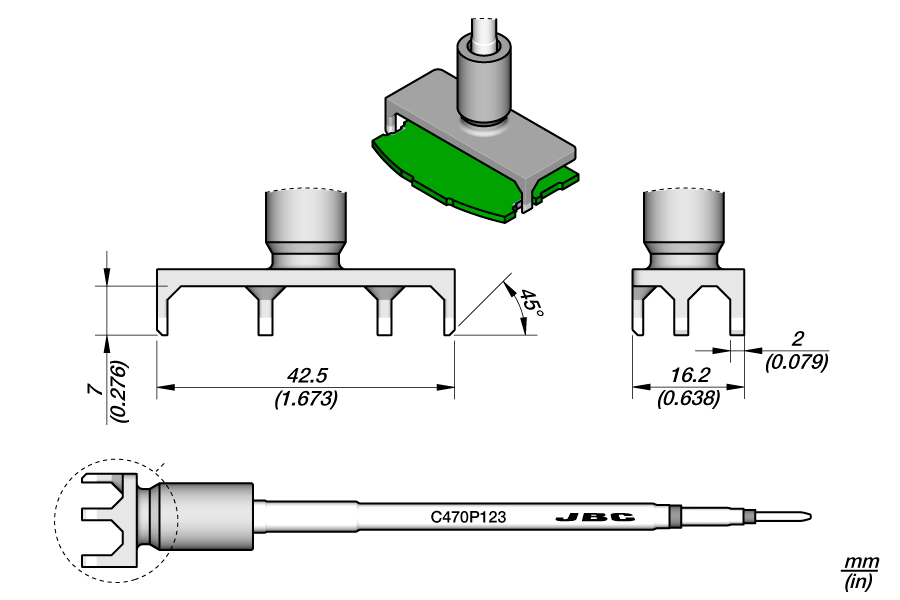 C470P123 - Multipin x5 Cartridge 42.5 x 16.2